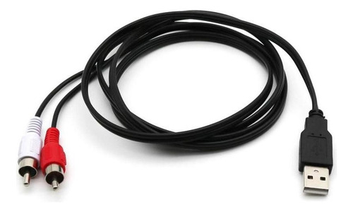Y Usb 2. 0 Macho A 2 Rca Macho Cable Adaptador Divisor De