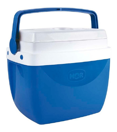 Caixa Térmica Cooler 18 Litros Azul Alça Mor