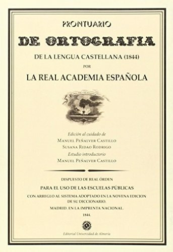 Libro Prontuario De Ortografia De La Lengua Castel  De Pe¥al