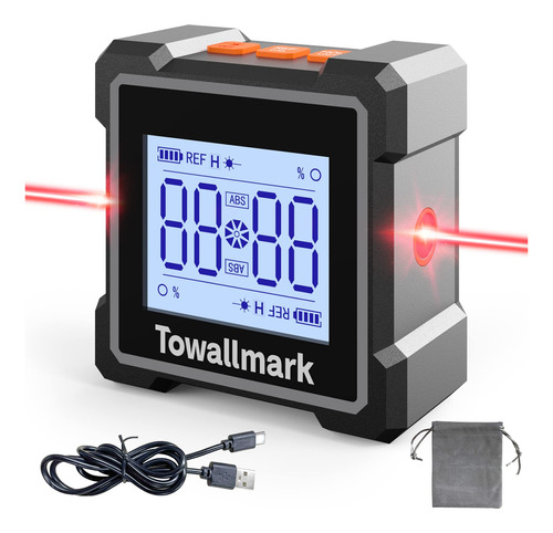 Localizador Angulo Digital Towallmark 3 1 Caja Nivel Lcd 2 E