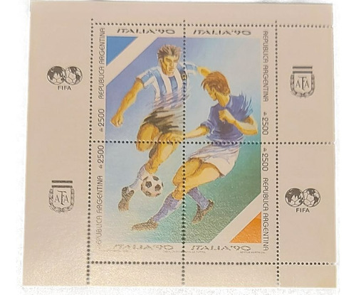 Mundial De Futbol Italia 1990 - Argentina Bloque Gj84 Mint