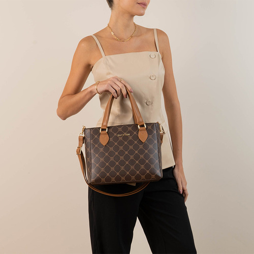 Bolsa Tote Transversal Feminina Rafitthy 28.15230 Cor Marrom