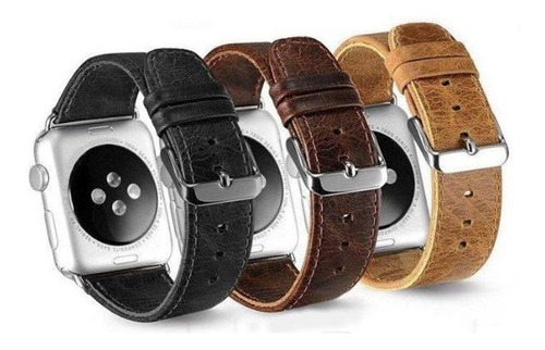 Correa Cuero Genuino 3 Colores Para Apple Watch Todas Series