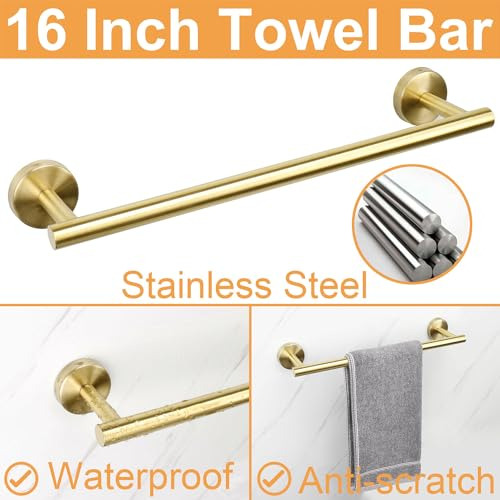 Juego De Accesorios De Baño Toallas Toallero Soporte Ganchos