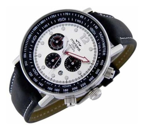 Reloj Montreal Hombre Cronógrafo Acero Ml301 Calendario