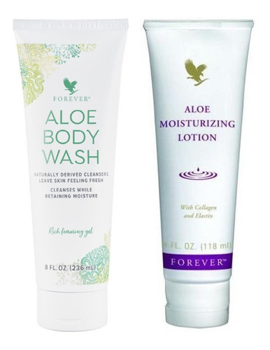 Kit Banho E Hidratação Aloe Body Wash E Moisturizing Lotion