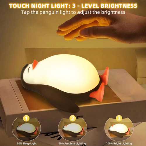 Linda Luz Nocturna Luz Nocturna De Pingüino Luz Nocturna Led
