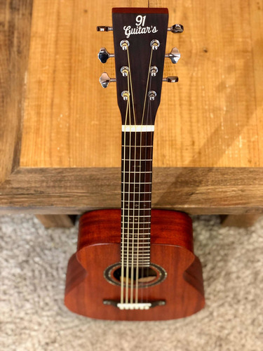 Imagem 7 de 7 de Violão Baby Travel Elétrico 91 Guitars 91lxm34 100% Mogno
