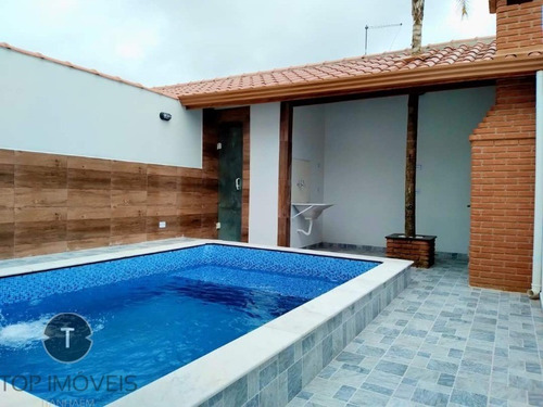 Imagem 1 de 11 de Casa Nova Com Piscina 2 Dormitórios À Venda Em Itanhaém, São Paulo , Bairro Gaivota - Ca00674 - 70055578