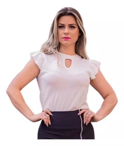 Blusas Femininas De Verão Manga Curta Viscose Blusa Social