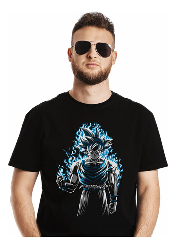 Polera Dragon Ball Super Goku Fuego Sayayin Anime Impresión