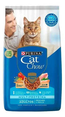 Cat Chow Pescado 15 Kg. Comida Gatos Adultos. Alimento