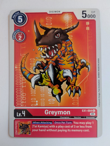 Digimon Tcg Greymon Ex1-004 U 