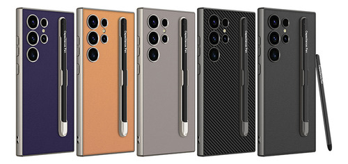 Funda De Piel Para Samsung Galaxy S23, Ultra, S24, Ultra, S25, Con Bolígrafo, Agarre Antideslizante Y Funda Protectora Que Absorbe Los Golpes