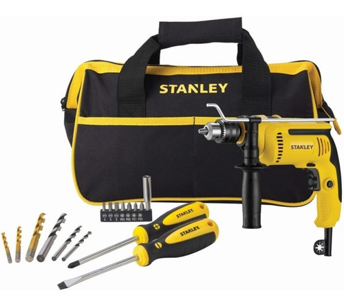 Taladro Percutor Eléctrico 700w + Accesorios Stanley