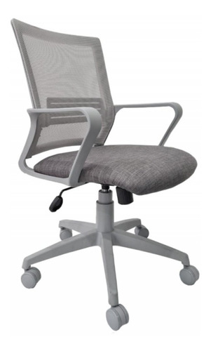 Silla Link Neumática Oficina Ergonómica Base Gris Brazos