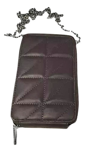 Cartera Bandolera Porta Celular Mujer Nau Cadena Metálico