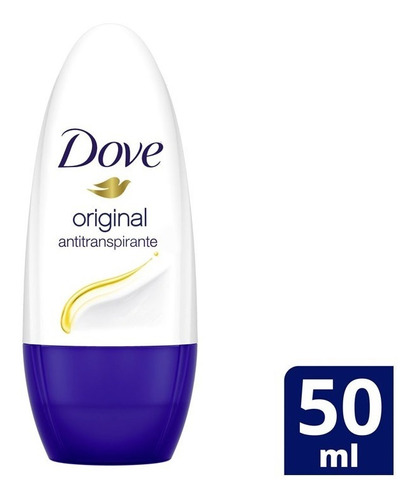 Imagen 1 de 4 de Dove Desodorante Antitranspirante Original Roll On 50ml Fragancia Original