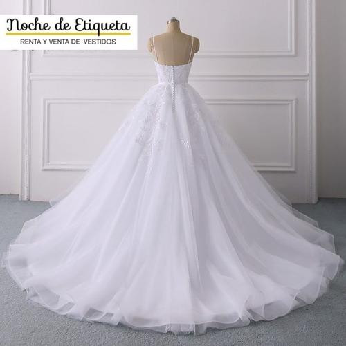 Imagen 2 de 5 de Vestido De Novia Corte Princesa Organza/tul/encaje