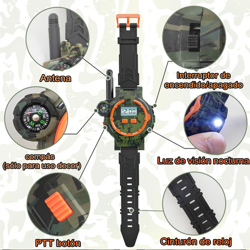 ..radios Walkie Talkies Niños Reloj De Pulsera Color 2 Pieza