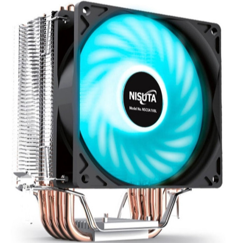 Imagen 1 de 2 de Cooler Cpu Nisuta Ns-coa1v8l Rgb Socket Intel 1200 Amd Am4 F