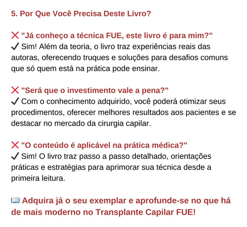 Livro Transplante Capilar Fue, 1a Edição, Lorena Visentainer / Thalita Machado Carlesso