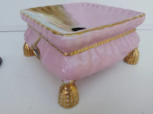 Antigua Salivera Escupidera Porcelana Limoges Gath Y Chaves (Usado)