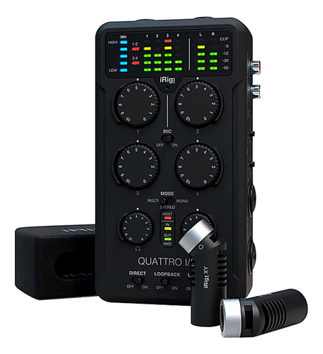 Interfaz Móvil Profesional Irig Pro Quattro Io Deluxe Ik Mul