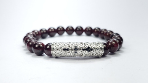 Brazalete Pulsera Manilla Granate Hombre Mujer Piedra 