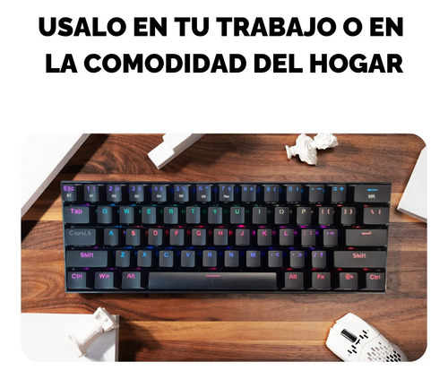 Teclado Redragon K530 Draconic Rgb Bluethooth Blanco