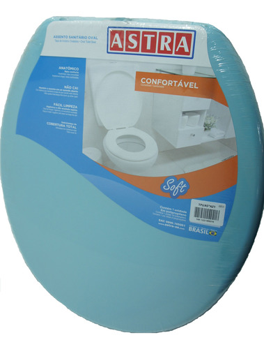 Assento Sanitário Oval Plástico Azul 1