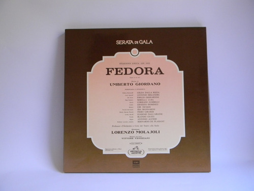 Fedora Umberto Giordano Caja 2 Lps Libreto Vinilos