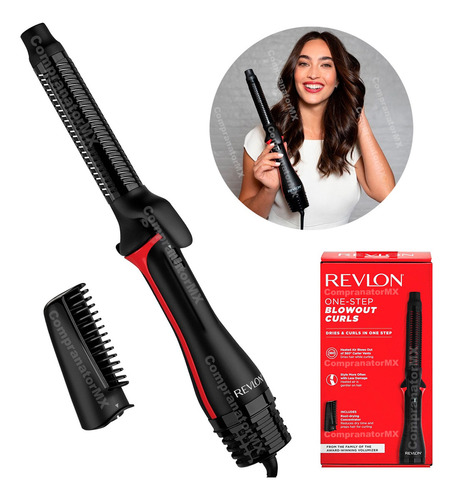 Secadora Rizadora Cabello Revlon Ondas Aire Calient One Step Color Negro