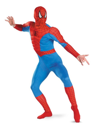 Disfraz De Spiderman Para Adulto Pecho Musculoso Talla L