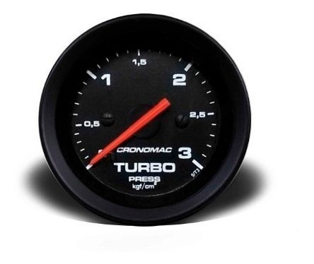 Relógio Turbo 52mm Mecânico  3kg - Street Preto