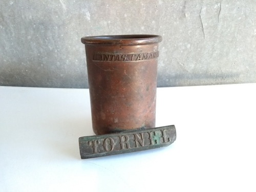 Antiguo Porta Lápices De Cobre Llantas Tornel De Colección (Usado)