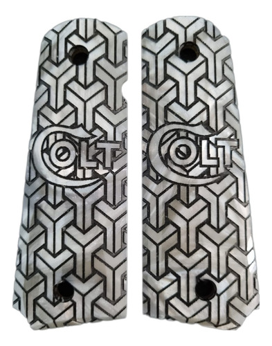 Cachas Blancas Grabado Colt, 1911 38 45