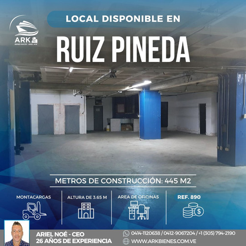(#1176) Local De 445 M2, Ubicado En Ruiz Pineda