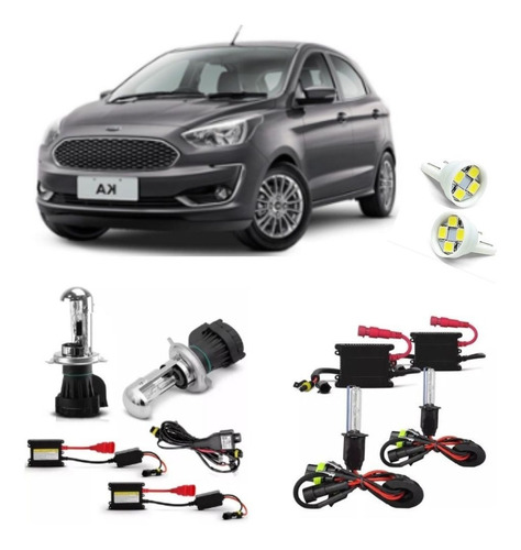 Xênon Ford Ka 14 15 16 17 18 19 20 Alto Baixo Milha H4 H11