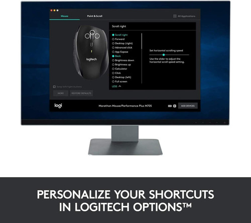 Ratón Inalámbrico Logitech M705, Ergonómico, 1000 Dpi