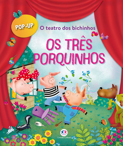 Livro Os Três Porquinhos Pop-up de Cafferata Florencia Editora Ciranda Cultural Capa Dura em Português 2024