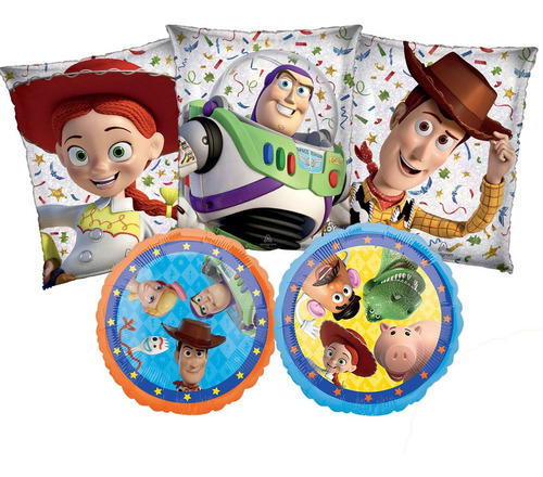 5 Globos Toy Story De 18 Pulgadas