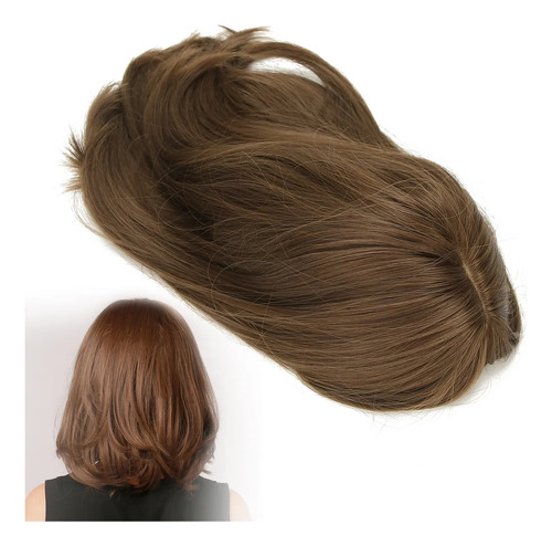 Peluca De Pelo Corto Para Mujer Marrón Natural