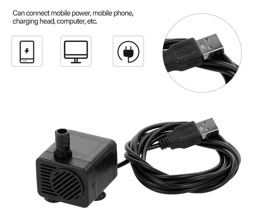 Bomba De Agua Usb Ultrasilenciosa Para Acuarios Y Fuentes (5