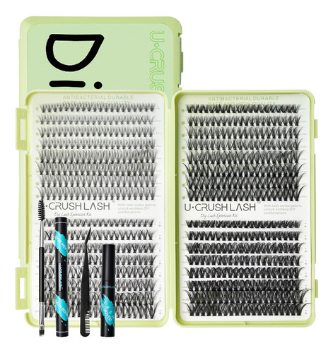 640 Racimos Kit De Pestañas Postizas Reutilizables 8-16mm