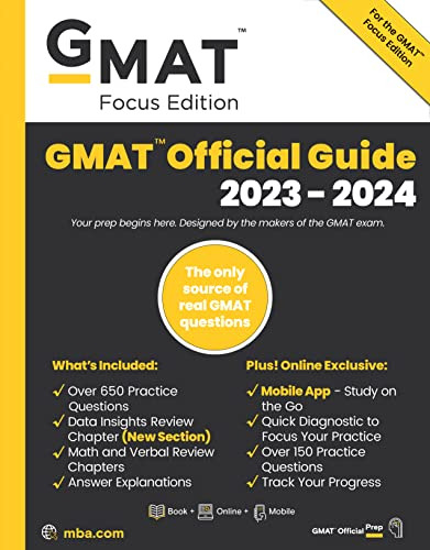 Book : Gmat Official Guide 2023-2024, Focus Edition Include