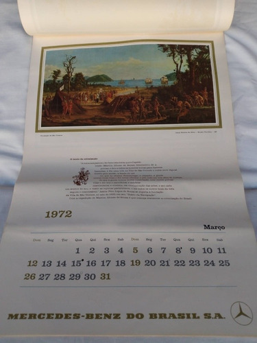 Calendário Antigo Mercedes-benz (Usado)
