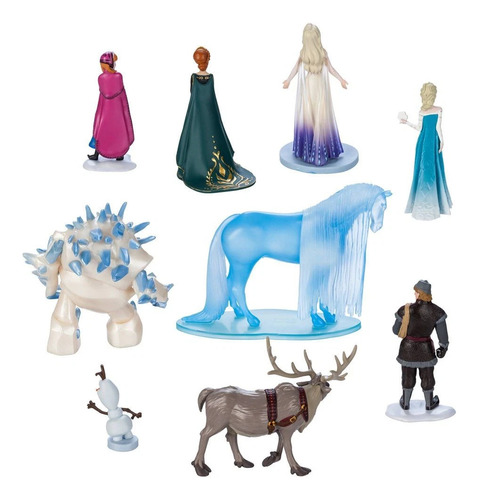 Disney Frozen Deluxe Set 9 Figuras Anna Elsa Olaf Nokk Sven