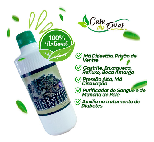 Digestivo 100% Natural - Má Digestão - 500 Ml