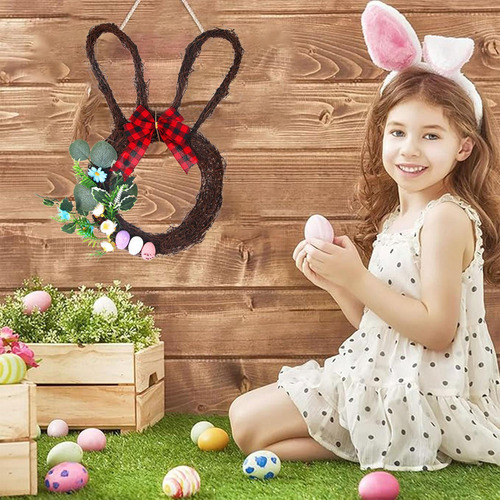 Corona De Conejito Coronas De Pascua Para Puerta De Entrada